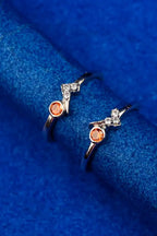 Orange Garnet Spark Silver 925 Adjustable Trendy Toe Ring For Women