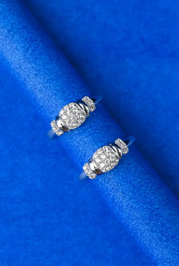 Bridal Sparkle Silver 925 Adjustable Trendy Toe Ring For Women