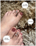 Ruby Blossom Silver 925 Adjustable Trendy Toe Ring For Women