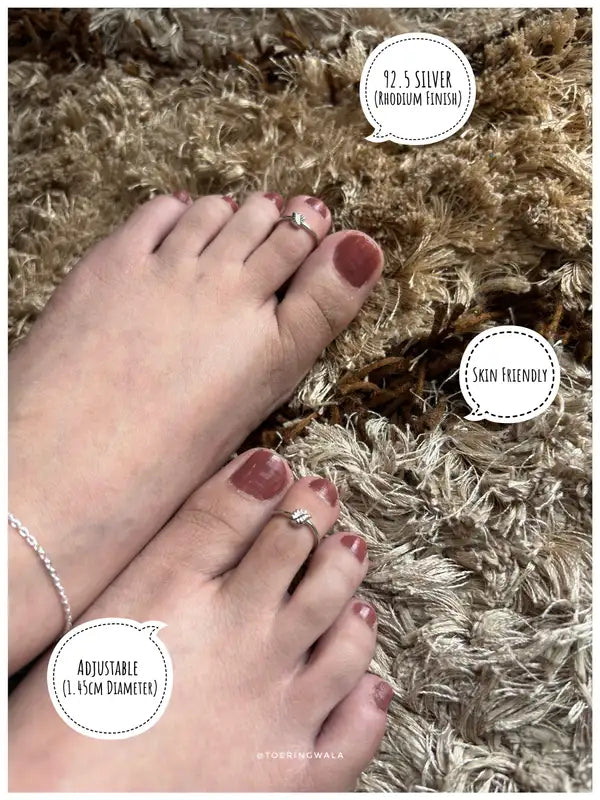 Shell Charm Silver 925 Adjustable Trendy Toe Ring For Women
