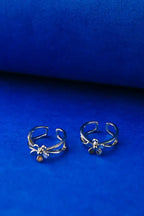 Silver Daisy Split Band Silver 925 Adjustable Trendy Toe Ring For Women