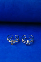 Silver Daisy Split Band Silver 925 Adjustable Trendy Toe Ring For Women