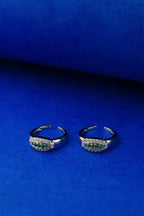 Emerald Embrace Silver 925 Adjustable Trendy Toe Ring For Women