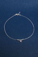 Star Charm Bead 925 Silver Single Anklet for Girls
