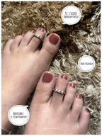 Shine Curve Silver 925 Adjustable Trendy Toe Ring For Women