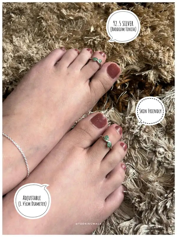 Infinity Spark Silver 925 Adjustable Trendy Toe Ring For Women