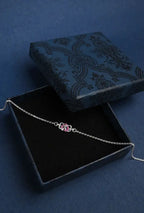 Infinity Heart Silver Single Anklet For Girls
