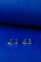 Geometric Groove Band Silver 925 Adjustable Trendy Toe Ring For Women