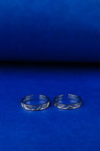 Geometric Groove Band Silver 925 Adjustable Trendy Toe Ring For Women