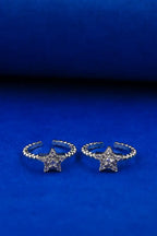 Beaded Star Silver 925 Adjustable Trendy Toe Ring For Women