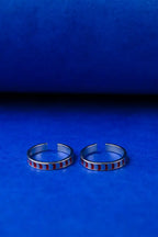 Red Wave Band Silver 925 Adjustable Trendy Toe Ring For Women