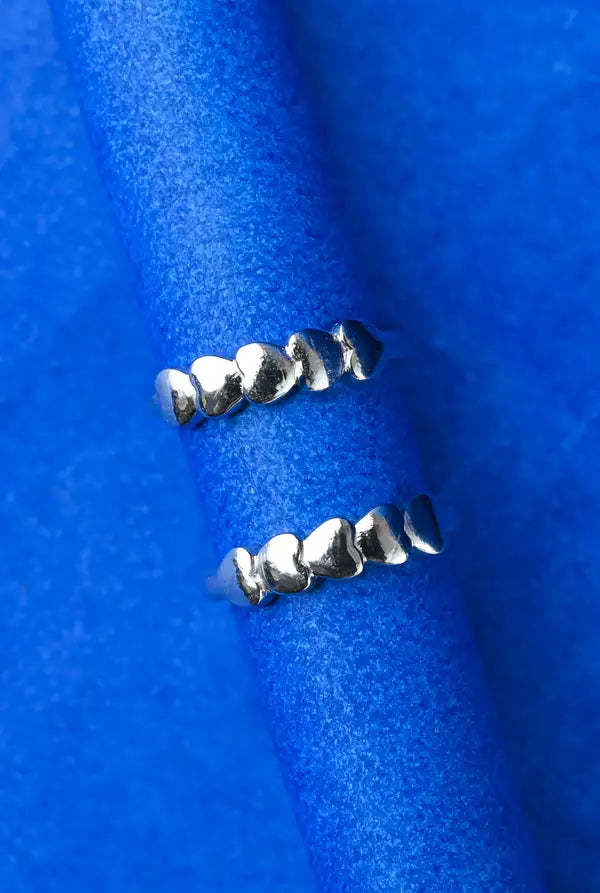 Five Hearts Silver 925 Adjustable Trendy Toe Ring For Women