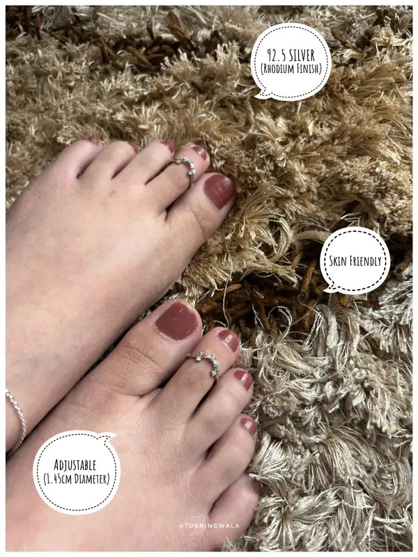 Leafy Vine Silver 925 Adjustable Trendy Toe Ring For Women